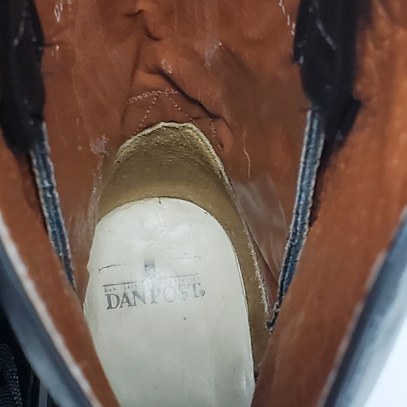 DAN POST Black Leather Mignon Corona Menโs 16 EW Western Cowboy Boots DP2110 - Picture 7 of 16